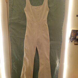Forever 21 White Denim Jumpsuit XS